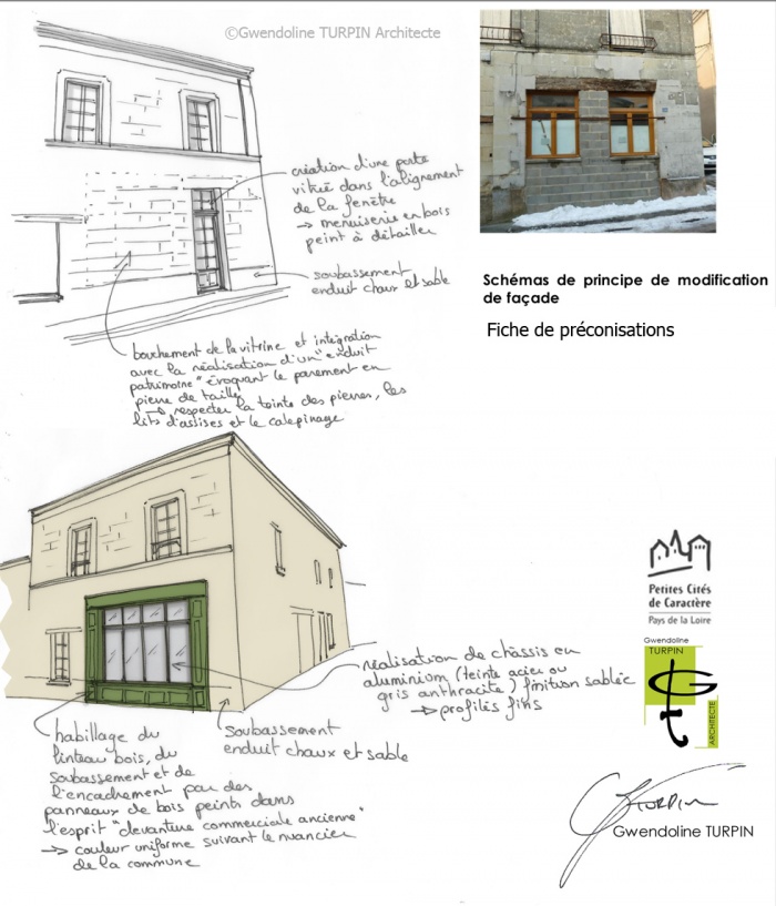 Modification d'une faade dgrade en secteur protg